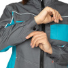 Костюм женский "Бренд 1" 2020 с удлинённой курткой серый/бирюза Прабо