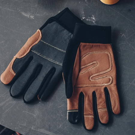 JAV06 Защитные антивибрационные кожаные перчатки для работы с инструментом