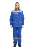 Костюм женский "УДАРНИК" куртка/брюки, цвет: василек/св.серый